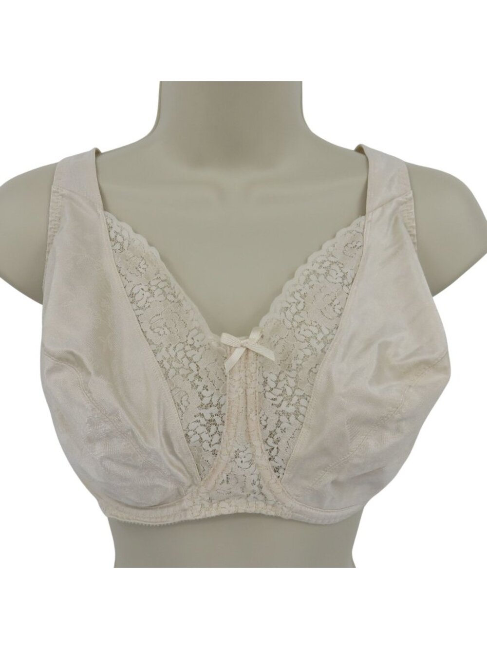 Playtex 40DD 4422 Secrets Lift Support Underwire Bra Unlined Cream Floral Flower